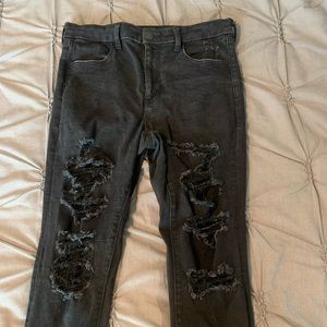 Black Ripped American Eagle Jeans